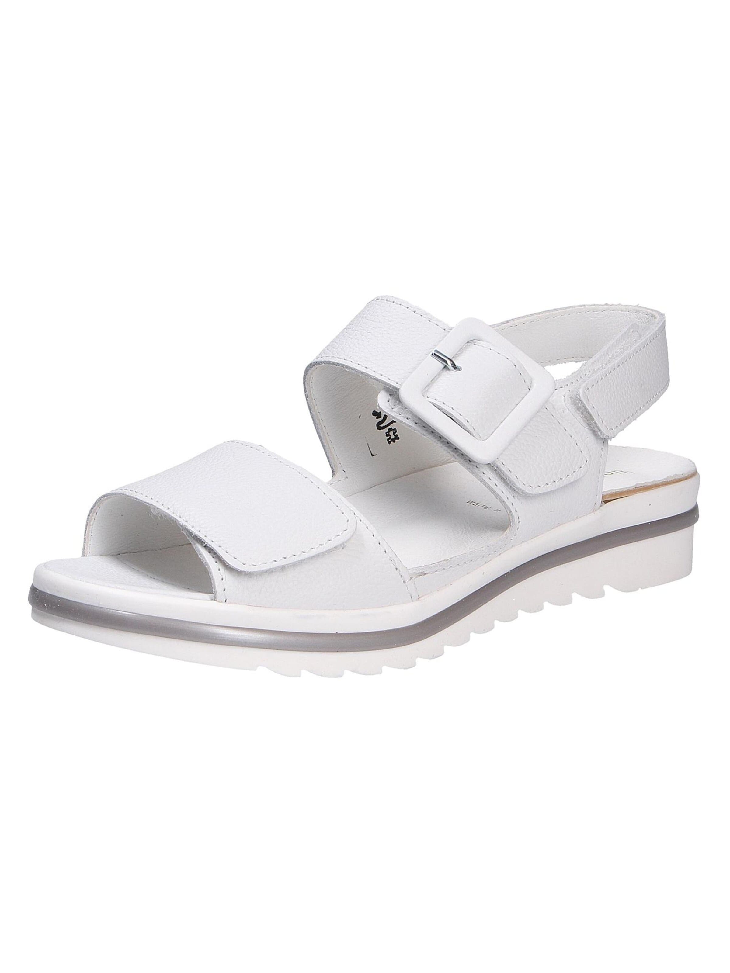 WALDLÄUFER - Sandálias com tiras 'Hakura' em branco: frente