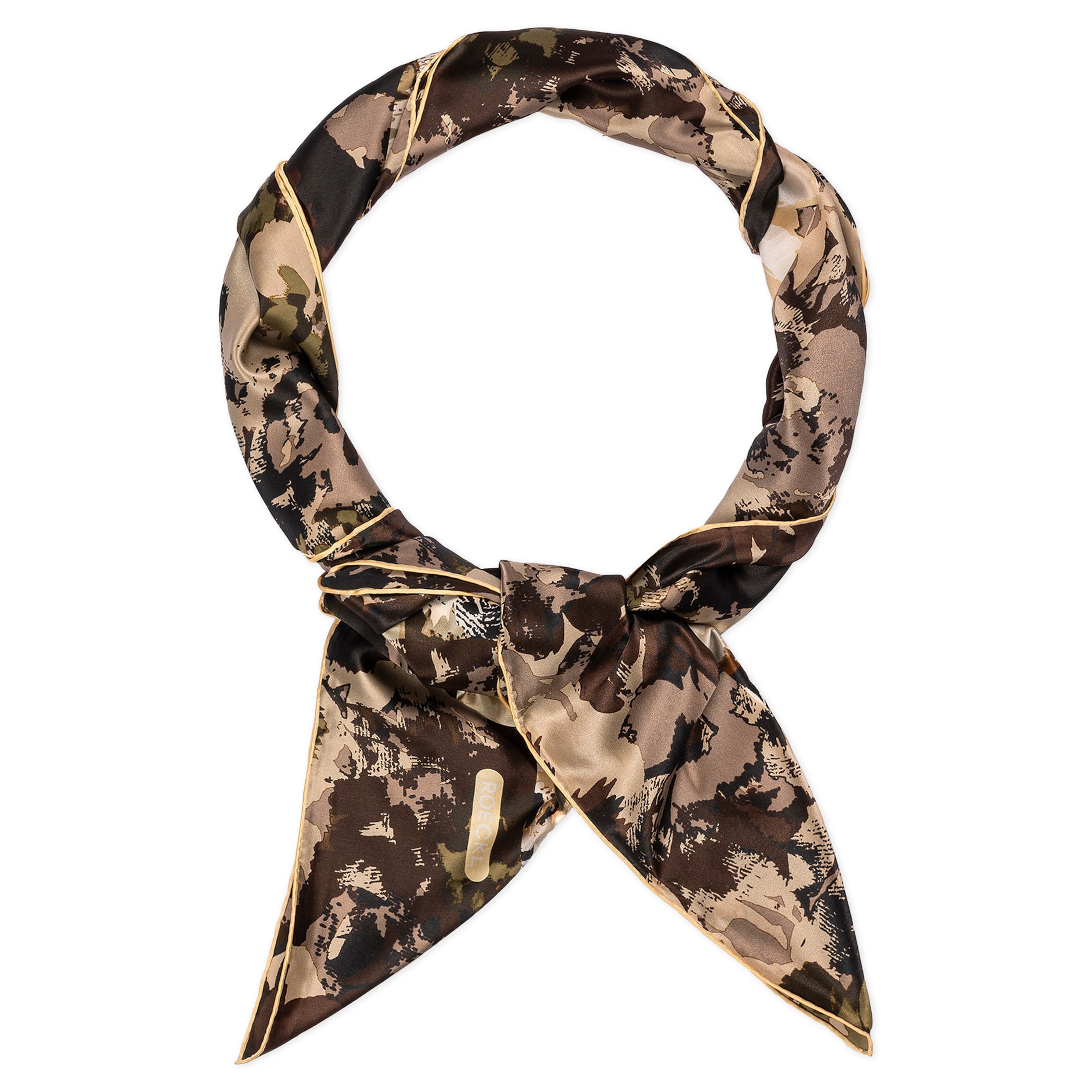 Foulard 'CAMOUFLAGE FLOWERS' di Roeckl in beige