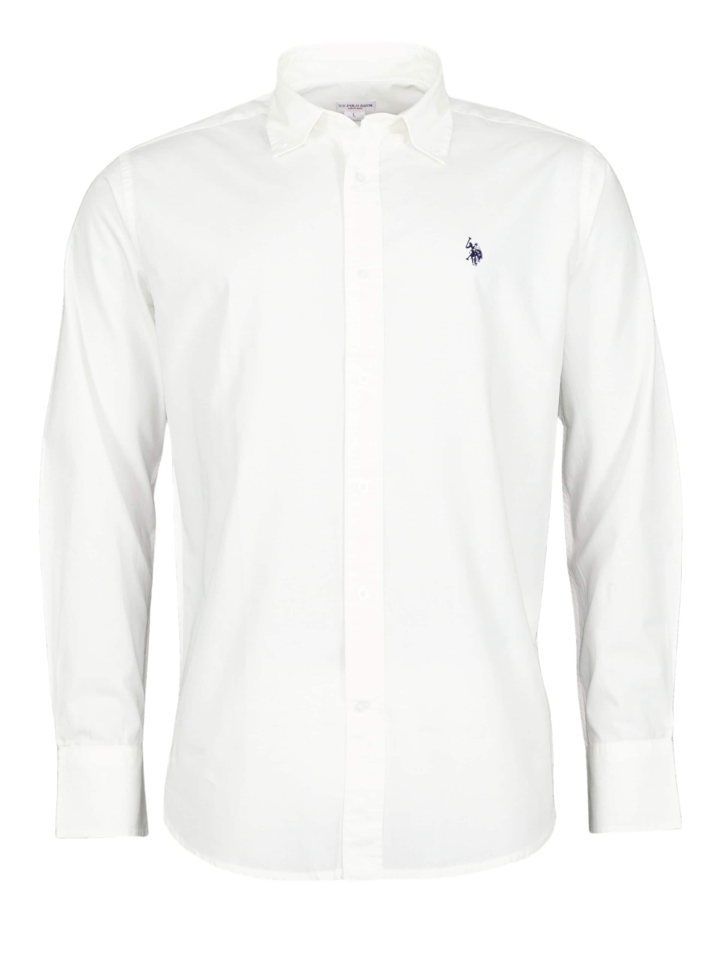 U.S. POLO ASSN. Regular fit Overhemd in Wit: voorkant