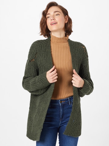 ABOUT YOU Knit cardigan 'Fiona' in Green: front