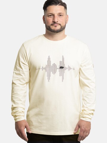 FORSBERG Sweatshirt 'Longsleeve mit Audiowelle' in Beige
