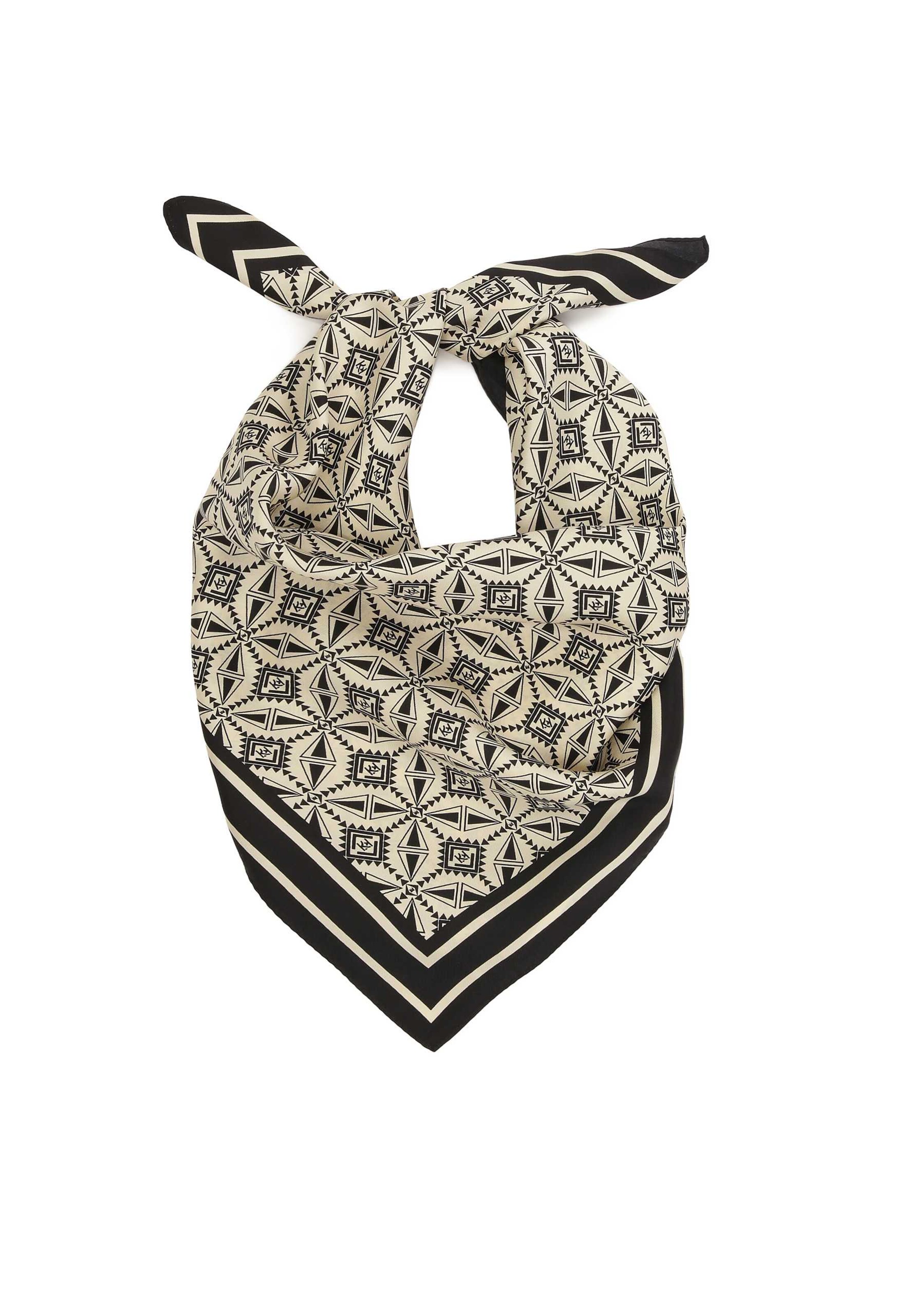 Foulard Kazar en noir : devant