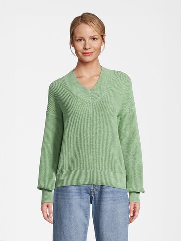 New View Sweater in Green: front