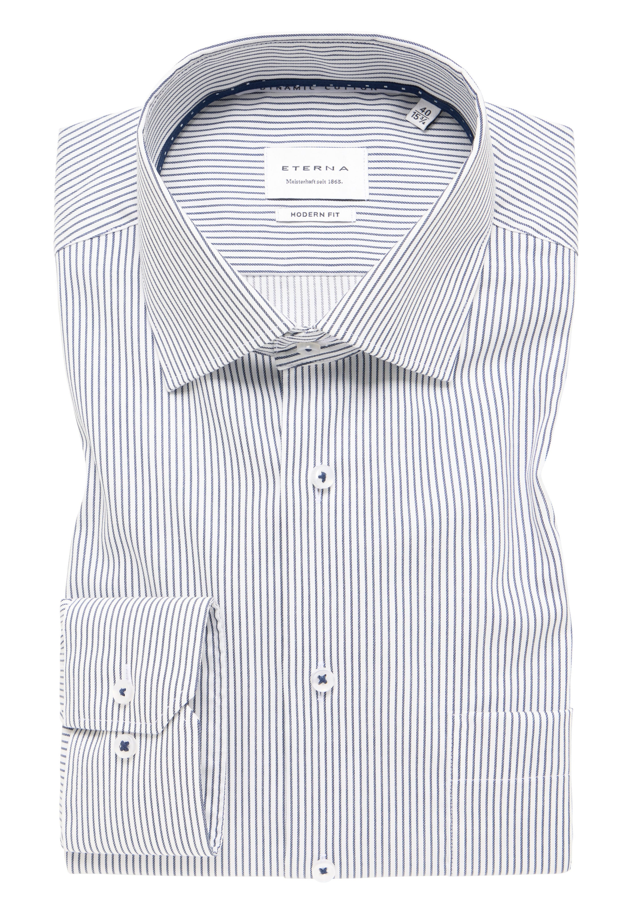 ETERNA Regular fit Business Shirt in Blue: front