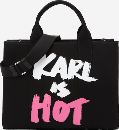 Karl Lagerfeld Ostoskassi 'RSG' värissä vaalea pinkki / musta / valkoinen, Tuotenäkymä