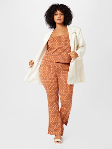 ONLY Curve Regular Broek 'SIGGA' in Oranje