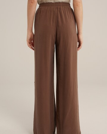 WE Fashion Wide leg Trousers in Brown