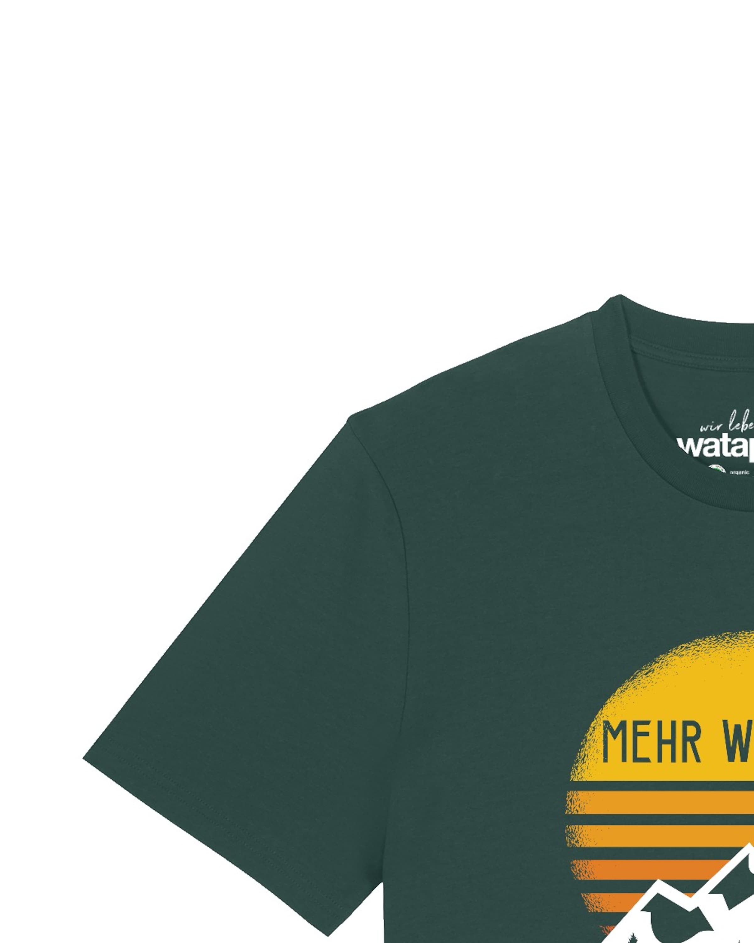 T-Shirt 'Mehr Wandern' Watapparel en vert