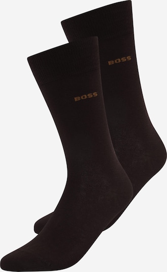 BOSS Orange Chaussettes en caramel / marron châtaigne / noir, Vue avec produit