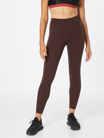 Varley Skinny Workout Pants 'Always' in Brown: front