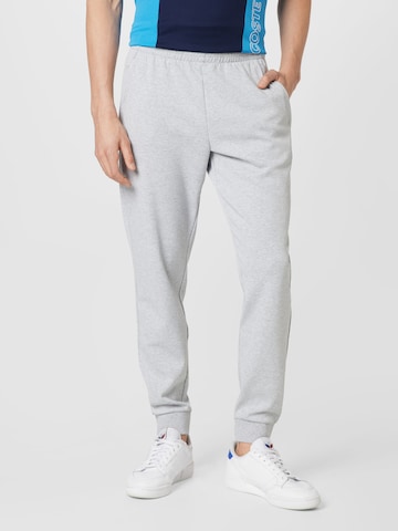 Lacoste Sport Tapered Workout Pants in Grey: front