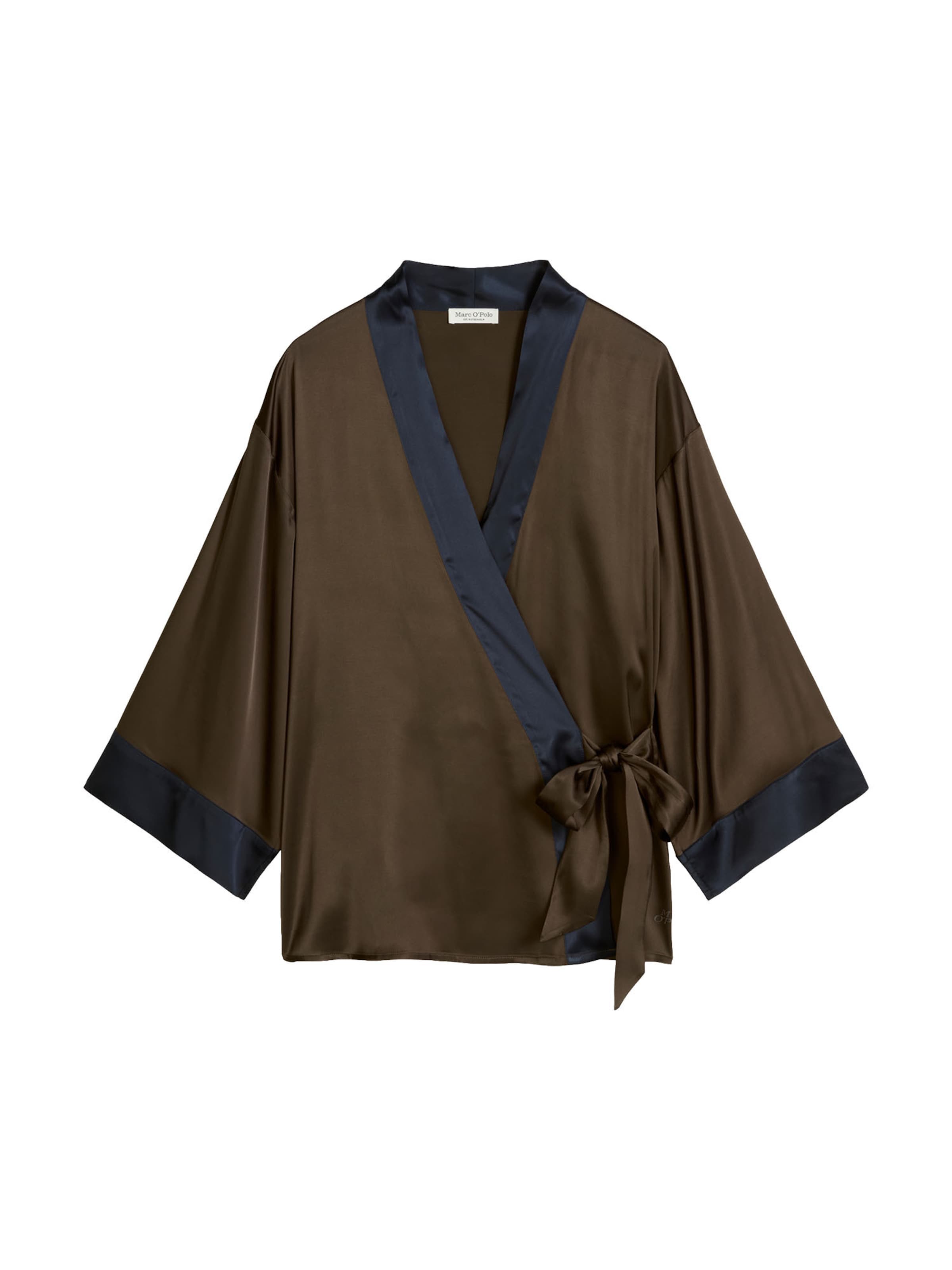 Peignoir court ' Classic ' Marc O'Polo en marron : devant