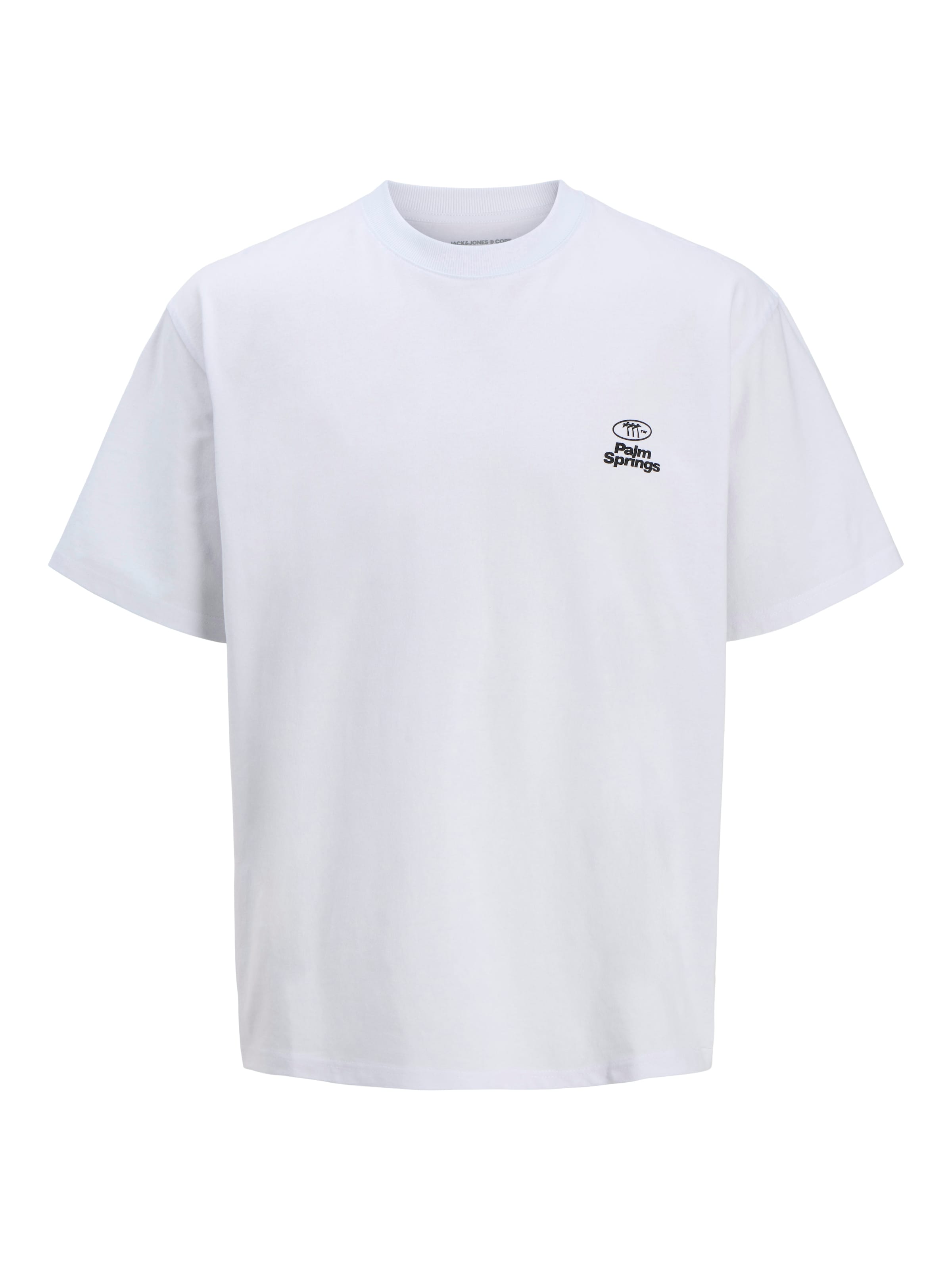 Jack & Jones Junior Tričko 'JCORETREAT TYPOGRAPHIC' - Biela: predná strana