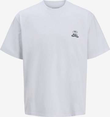 Jack & Jones Junior Shirt 'JCORETREAT TYPOGRAPHIC' in Wit: voorkant