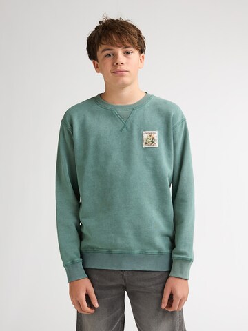 Petrol Industries Sweatshirt 'Ranchero' in Groen: voorkant