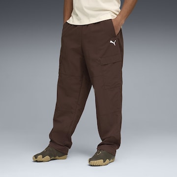 PUMA Regular Workout Pants in Brown: front