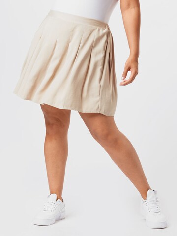 Cotton On Curve Skirt 'TIA' in Beige: front
