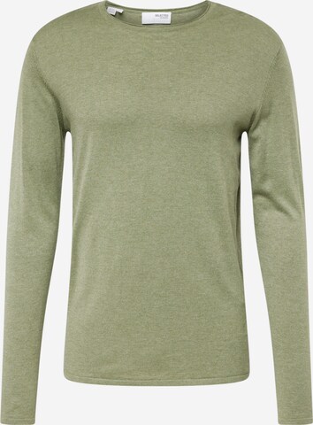 Pullover 'ROME' di SELECTED HOMME in verde: frontale