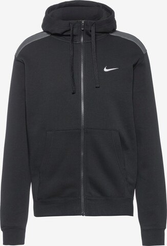 Nike Sportswear Zip-Up Hoodie 'NSW' in Black: front