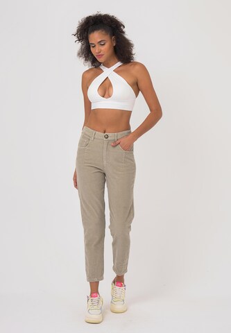 FRESHLIONS Regular Trousers 'Yasmilda' in Grey