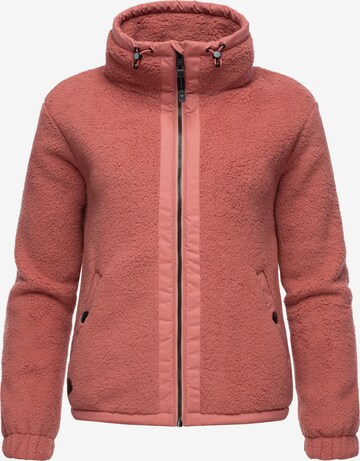 Ragwear Fleece jas 'Nordicka' in Roze: voorkant