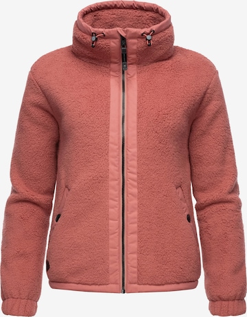 Ragwear Fleece jas 'Nordicka' in Roze: voorkant