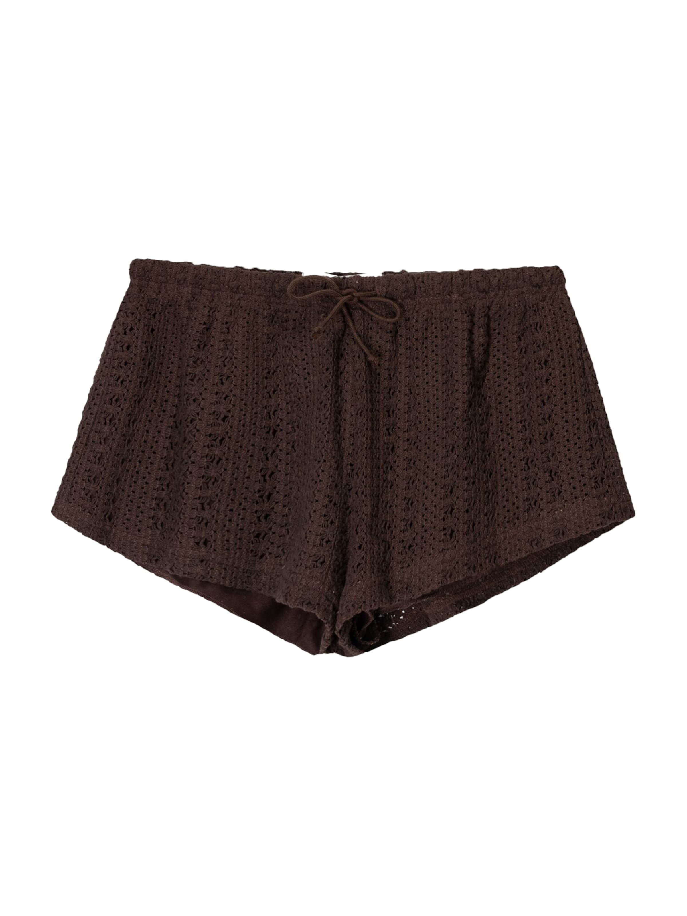 Bershkaregular Hlače - smeđa boja: prednji dio