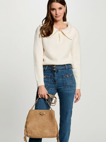 Morgan Pullover i beige: forside