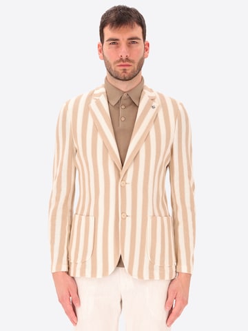 Distretto12 Regular Fit Sakko in Beige: Vorderseite
