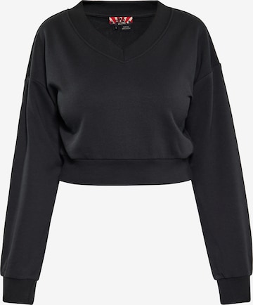 Sweat-shirt myMo ROCKS en noir : devant