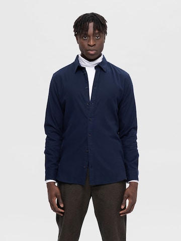 Regular fit Camicia 'Owen' di SELECTED HOMME in blu: frontale