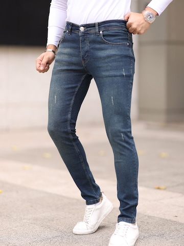 Trendyol Slimfit Τζιν σε μπλε: μπροστά