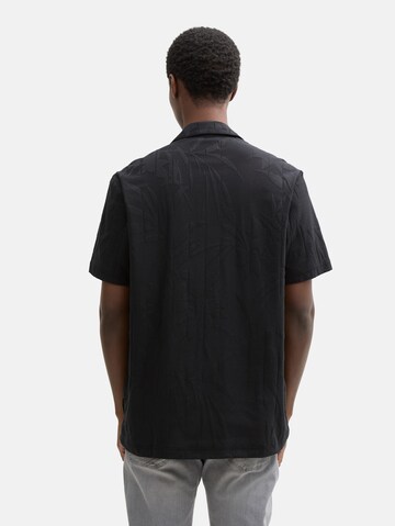 TOM TAILOR DENIM Comfort Fit Hemd in Schwarz