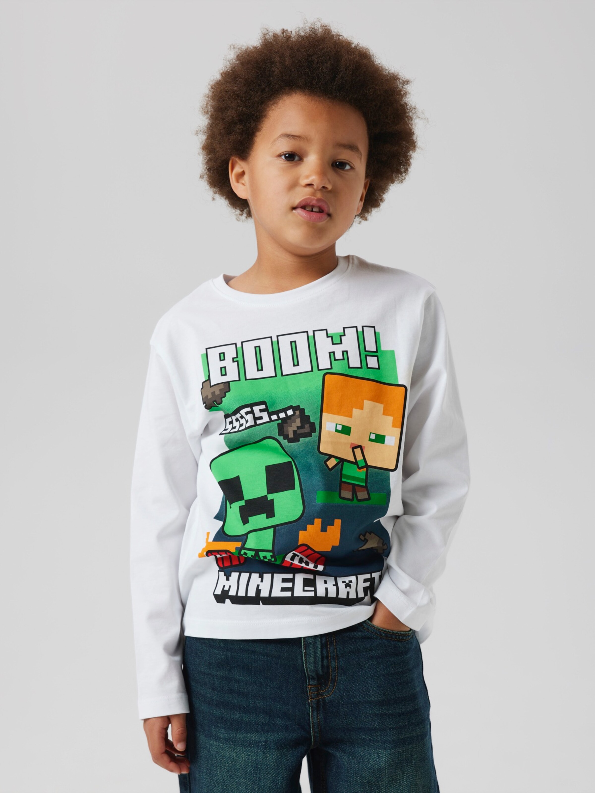 T-shirt Name It Minecraft Garçon - Haut Manches Courtes Avec Motif BFU