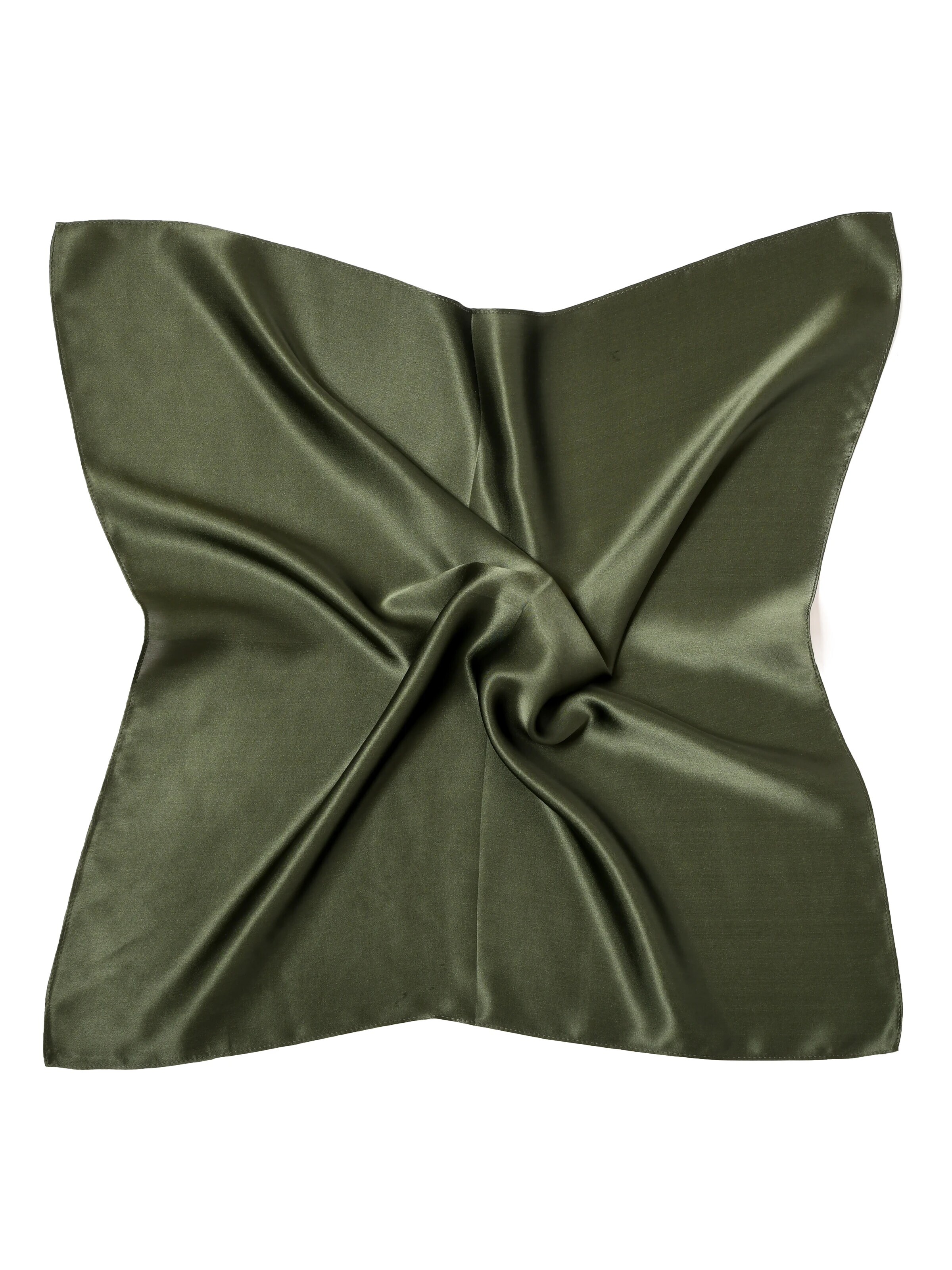 MayTree Scarf 'Seidentuch einfarbig' in Green: front