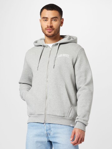 Les Deux Zip-Up Hoodie 'Blake' in Grey: front