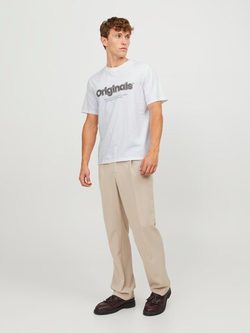 Tricou 'LAKEWOOD' de la JACK & JONES pe alb