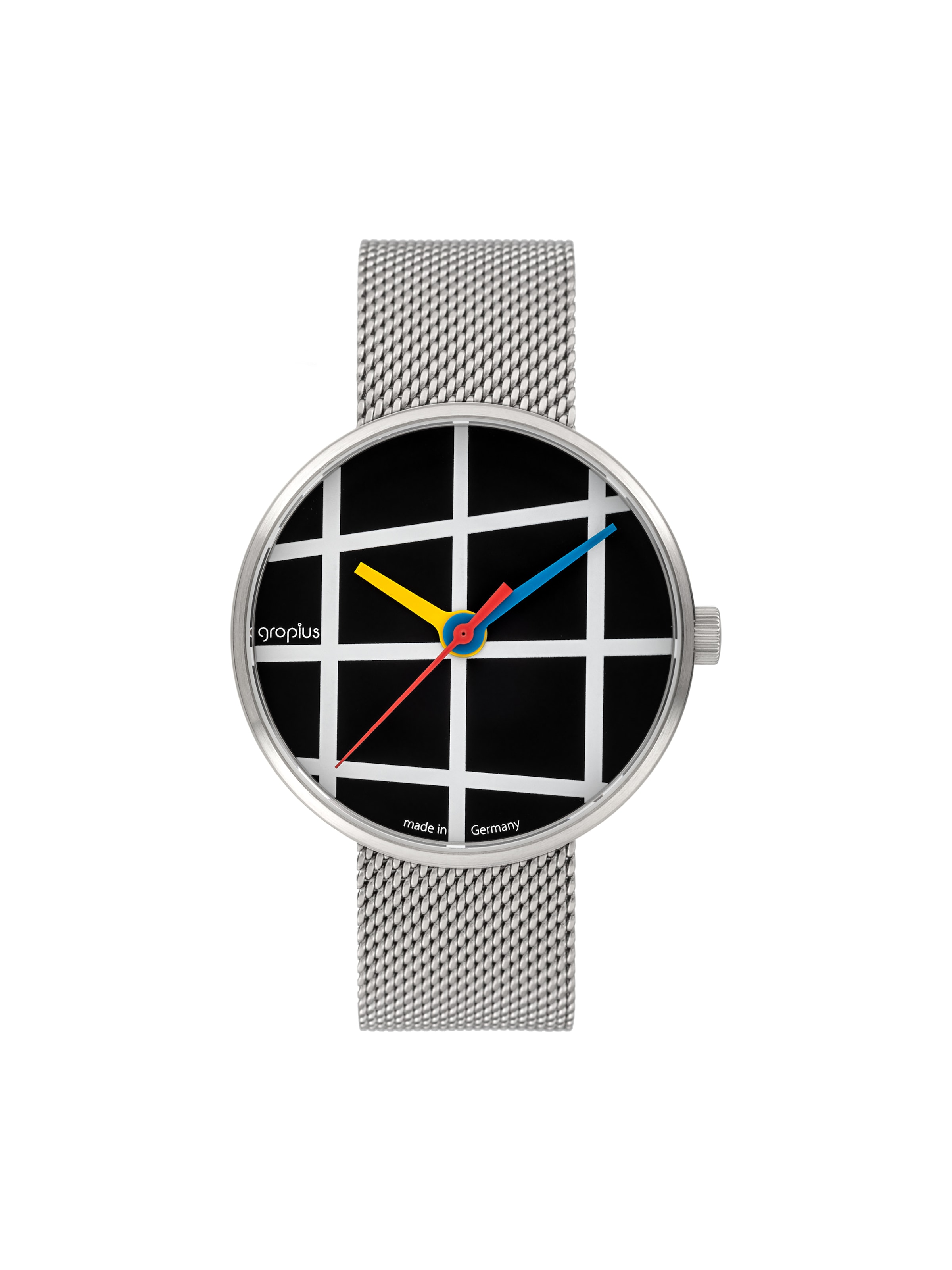 WALTER GROPIUS Analog Watch 'WINDOW' in Silver: front