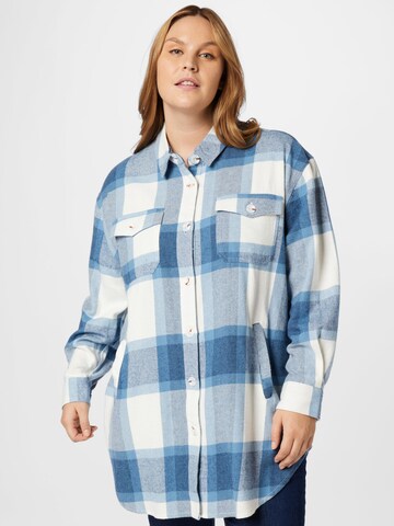 River Island Plus Bluse in Blau: predná strana