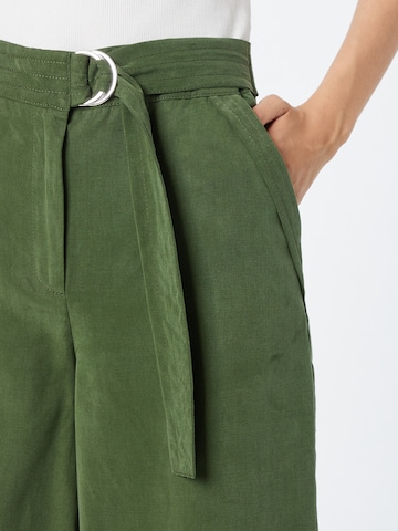 Warehouse - Pierna ancha Pantalón en verde