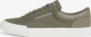 Baskets basses Calvin Klein Jeans en vert : devant