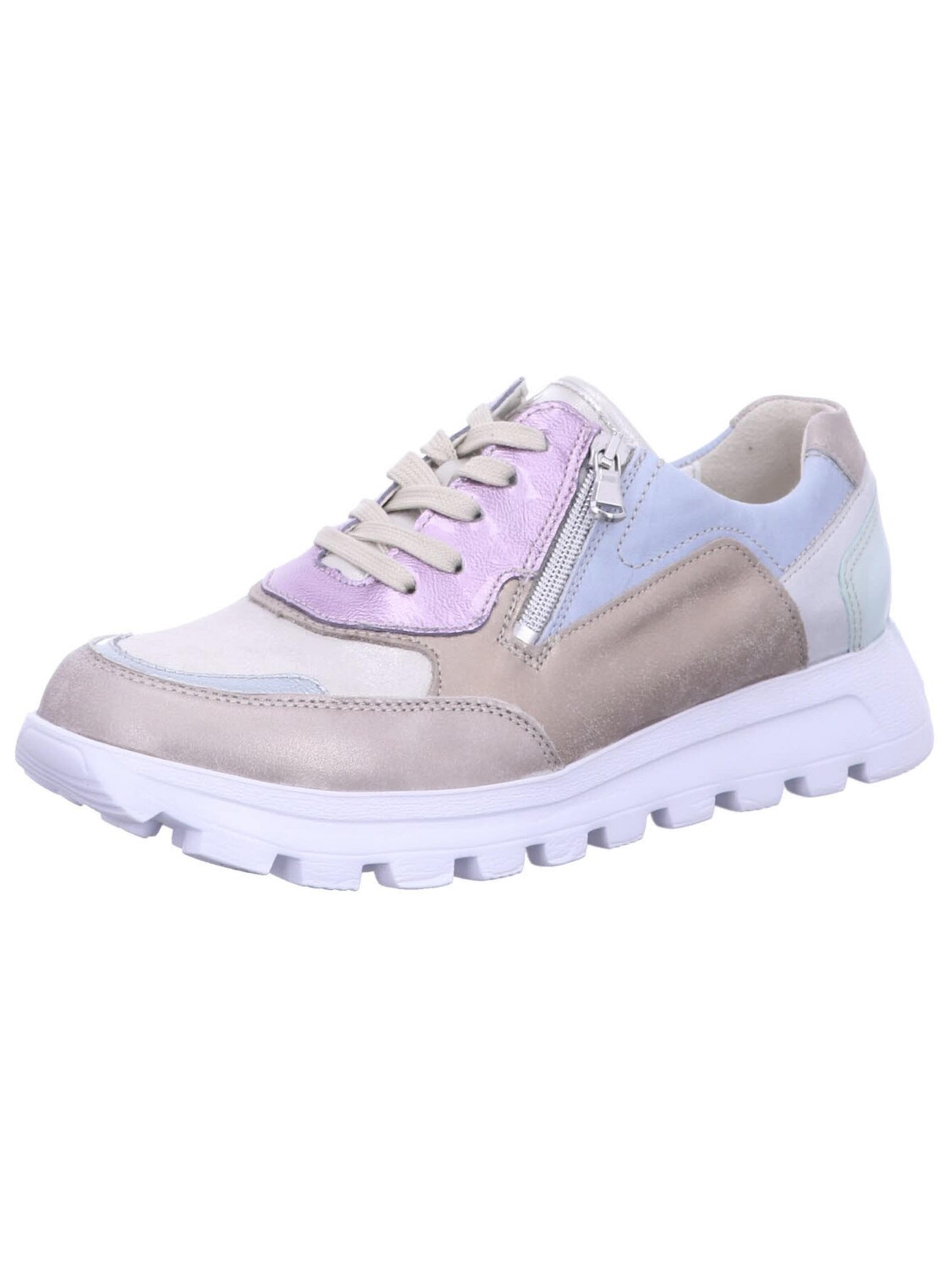 Sneaker bassa 'Schnürschuh Damen 993004-906 349 Rauleder in grau' di WALDLÄUFER in grigio: frontale