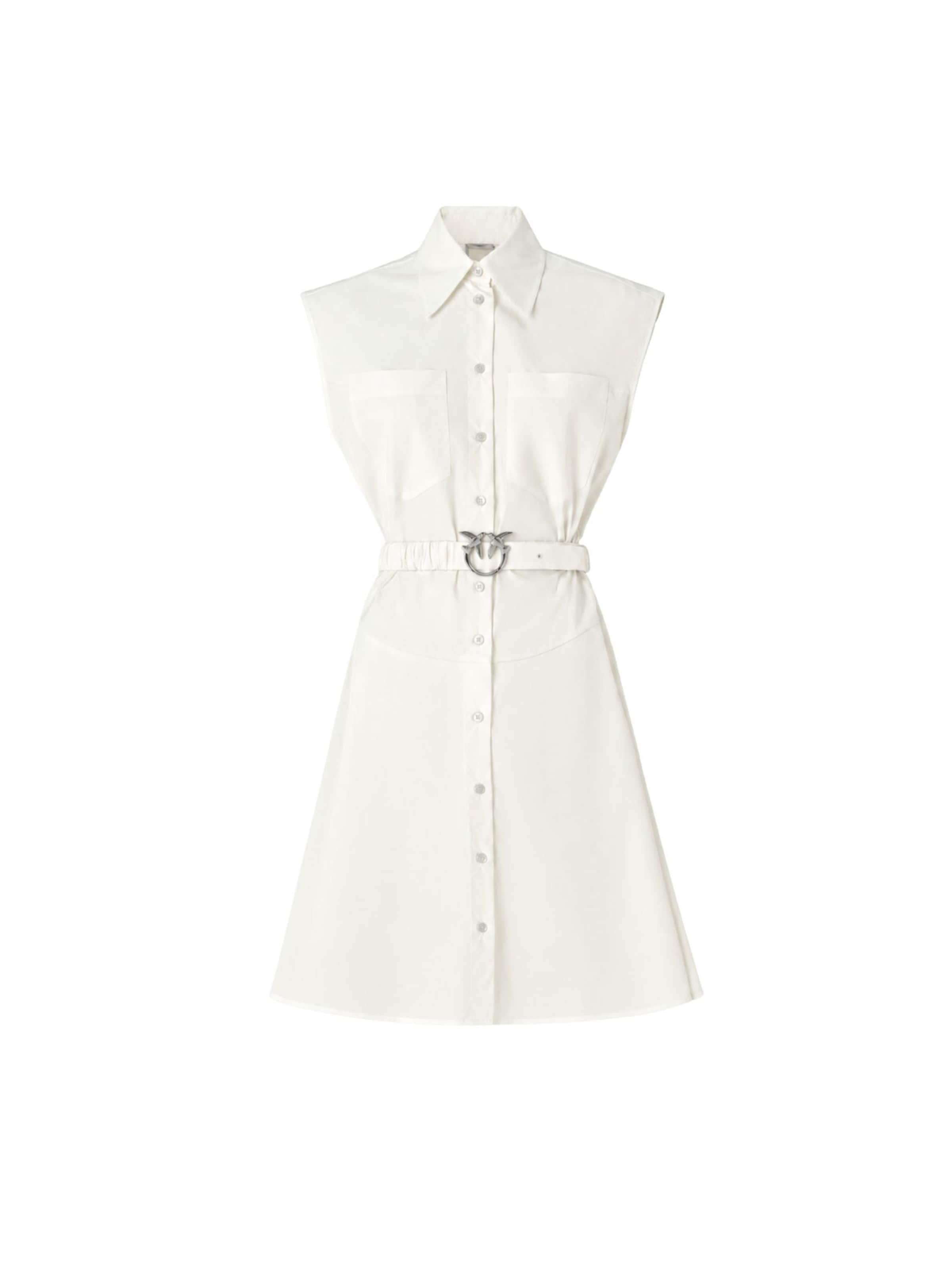 PINKO Kleid 'PINKO ANACETA ABITO POPELINE ABITO'‌‌‌‌ in Weiß: Vorderseite