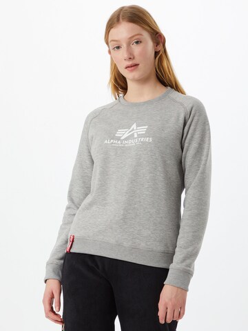 pelēks ALPHA INDUSTRIES Sportisks džemperis: no priekšpuses