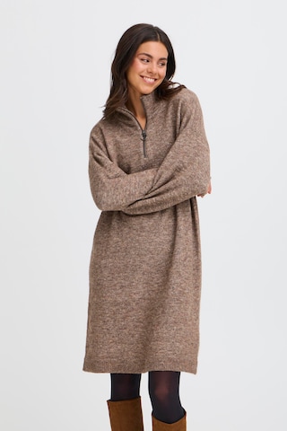 Fransa - Vestido de malha 'FRSanny' em castanho: frente