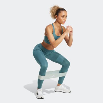 ADIDAS PERFORMANCE Skinny Workout Pants 'Essentials' in Green