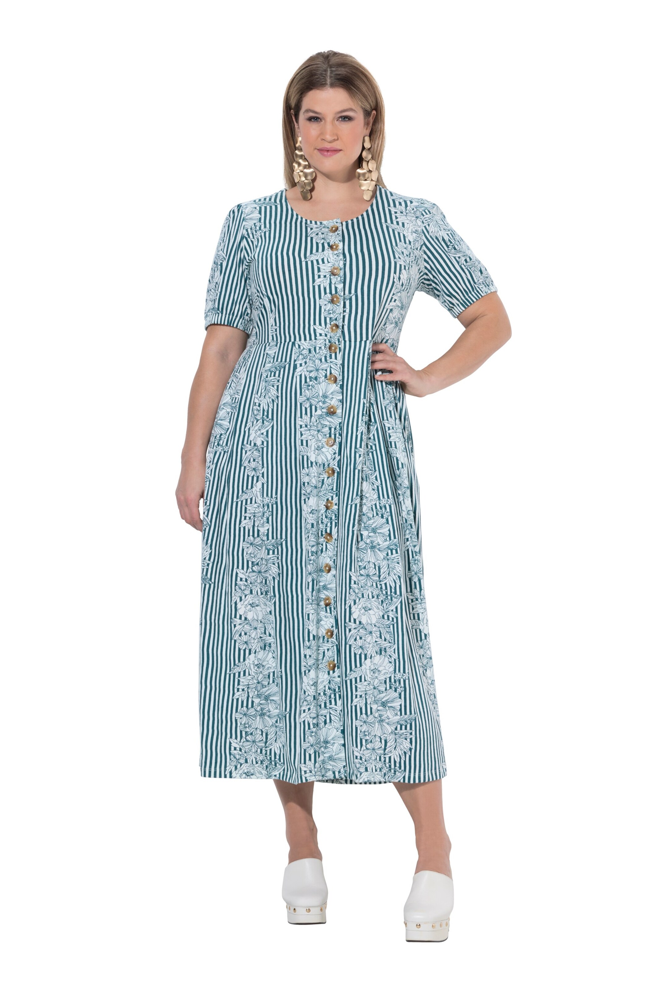 Ulla Popken Dress in Blue: front