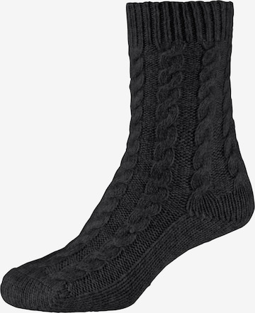 camano Socken in Schwarz: Vorderseite
