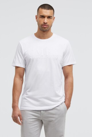 CMPD T-Shirt mit Puffprint in Weiß: Vorderseite