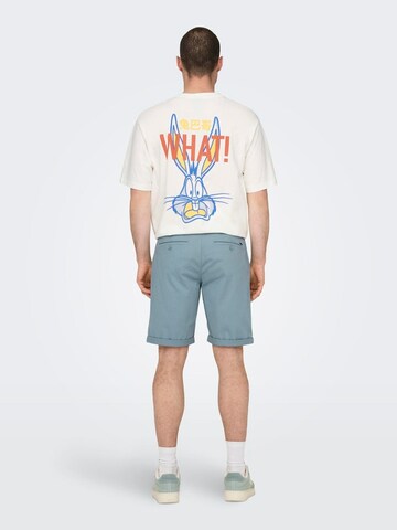 Only & Sons - regular Pantalón chino 'Peter' en azul